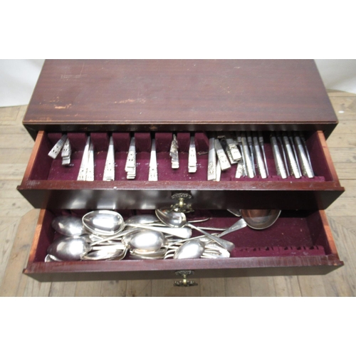 705 - Community Plate EPNS canteen of cutlery in three drawer cabinet (W59cm, D36cm and H78.5cm)