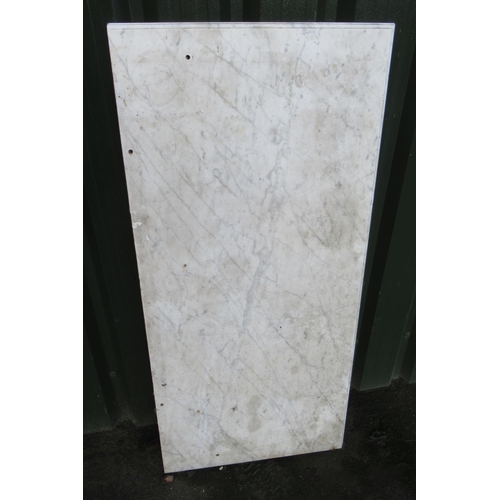 712 - White marble wash stand top, W124cm, D57.5cm, thickness 2.2cm