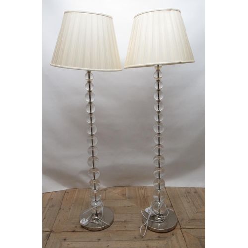 723 - Pair of Laura Ashley Selby glass standard lamps