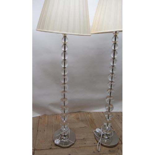 723 - Pair of Laura Ashley Selby glass standard lamps