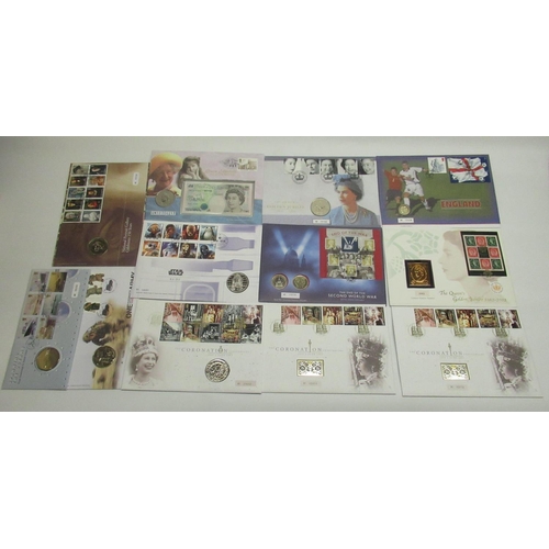 283 - Collection of limited edition numismatic-philatelic covers including 2002 Golden Jubilee, Territoria... 