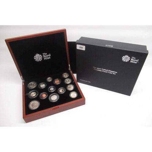 292 - Royal Mint 2017 Premium Proof Coin Set, complete in original box with COA