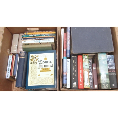 188 - Collection of books relating to London and the River Thames (2 boxes)