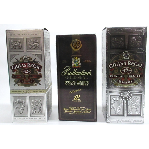 231 - Two Chivas Regal 12 years old premium Scotch whiskey, 700ml and Ballantine's Gold Seal special reser... 