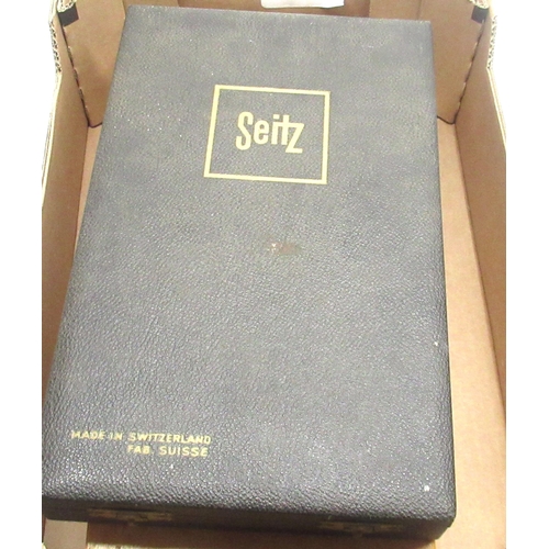 233 - Seitz 30150 watch makers friction jeweling outfit in fitted wooden case, cased Seitz friction jewels... 