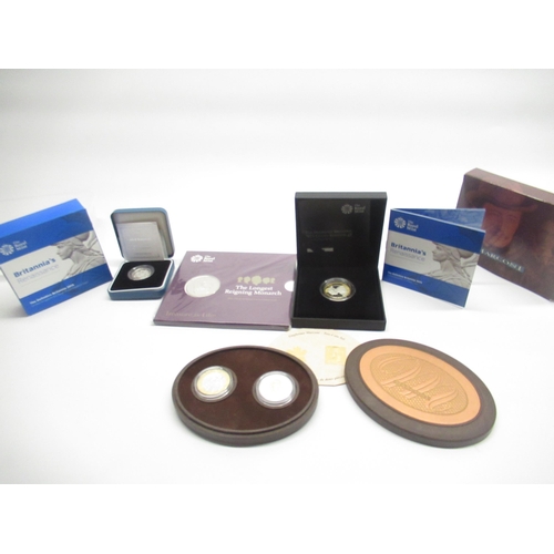 276 - Royal Mint 'Marconi' two coin silver proof set with original box and COA, The Definitive Britannia 2... 