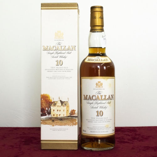 131 - The Macallan Single Highland Malt Scotch Whisky, ten years old, matured in selected Sherry oak casks... 