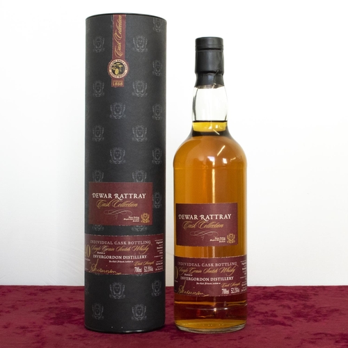 134 - Dewar Rattray Cask Collection Individual Cask Bottling Single Grain Scotch Whisky, distilled at Inve... 