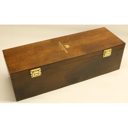 141 - Fortnum & Mason of Piccadilly London wooden Champagne bottle case, H50cm