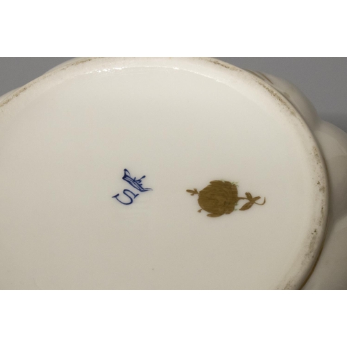 151 - The Grange Goathland - C20th Sitzendorf porcelain jar and cover, painted with floral sprays with gil... 