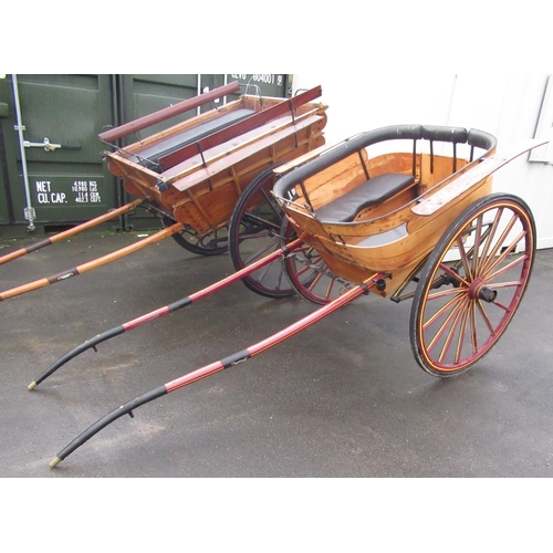 777 - Croft & Blackburn of Ripon governess cart, painted in traditional livery, wheel approx D120cm includ... 