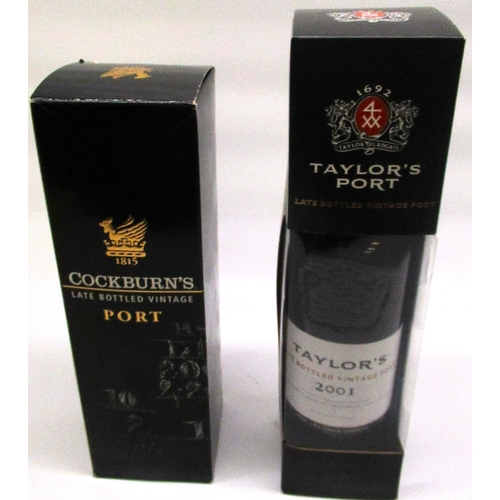 154 - 2001 Taylor's late bottled vintage Port, 75cl, and 2001 Cockburn's late bottled vintage port 75cl (2... 