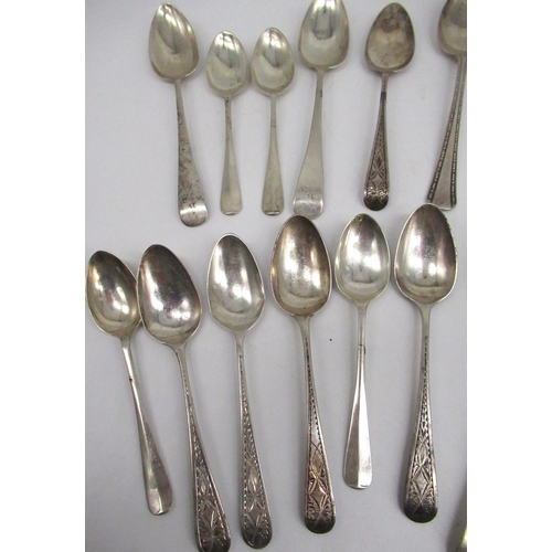 98 - Collection of hallmarked Sterling silver teaspoons by various makers, 6.88ozt