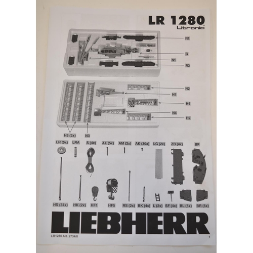 1/50 diecast Liebherr LR1280 Lift Crane model set 2734 by Conrad