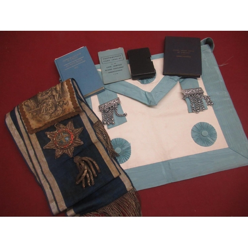 162 - Masonic Chapter apron, associated UGL constitutions, other relevant hand books, chapter sash