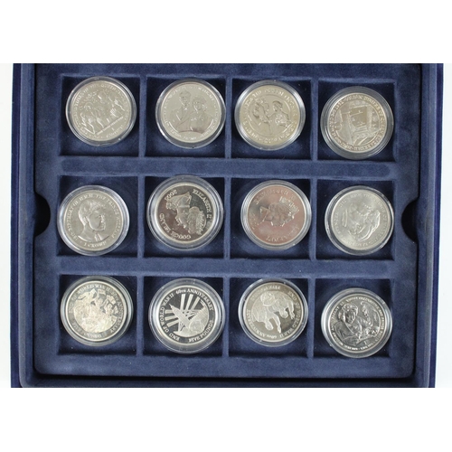 745 - Selection of commemorative crowns and other coins, mostly Royal Family related together with some co... 