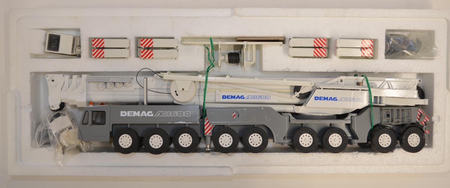 Boxed 1/50 scale diecast Demag AC 1600 mobile telescopic crane model by Zon  Model (model no 9701). M