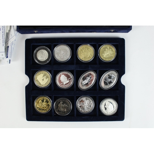 748 - HM Queen Elizabeth the Queen Mother 1900 - 2002 commemorative coins set of mainly silver proofs with... 