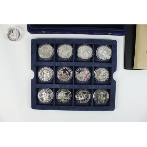 750 - Westminster Bicentenary of the Battle of Trafalgar Silver proof Coin collection, encapsulated with o... 