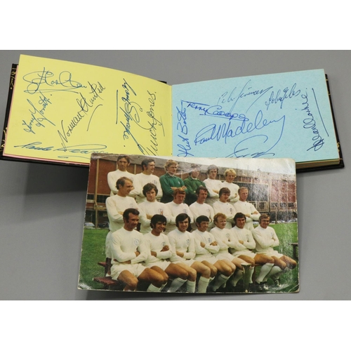 293 - Autograph album containing late 1960s/1970s Leeds United football club players' signatures including... 