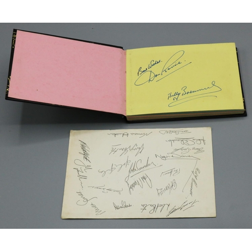 293 - Autograph album containing late 1960s/1970s Leeds United football club players' signatures including... 