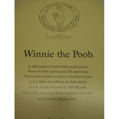 163 - Steiff Classic Winnie the Pooh, H18cm, limited edition no.7918, boxed, and a Steiff Winnie the Pooh ... 