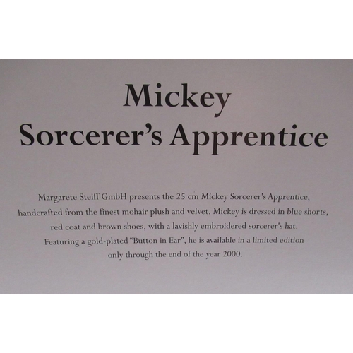 166 - Steiff Disney Fantasia 2000 Mickey Sorcerer's Apprentice, limited edition no.2902, H25cm, boxed