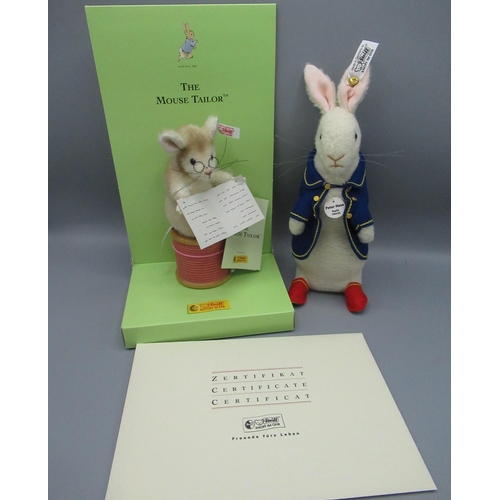 168 - Steiff Peter Rabbit 1904/5 replica bear, limited edition 1453/3000, H22cm, boxed with certificate, a... 