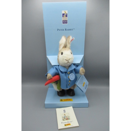 169 - Steiff Peter Rabbit 100 Year Anniversary, limited edition no.347, H27cm, boxed