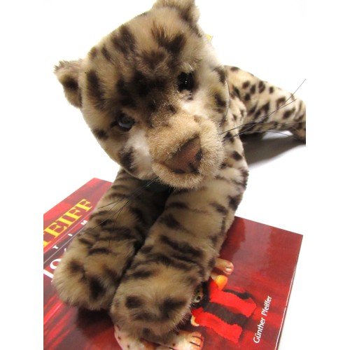 180 - Steiff soft plush Jaguar and Golden Retriever, both approx L47cm, and Steiff Sortiment 1947-1999 boo... 