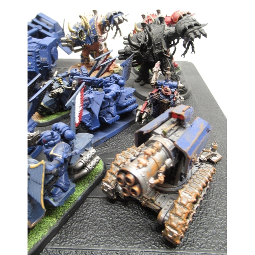 1437 - Warhammer 40k - Space Marine Bike and Ravenwing Bike Squads, 2 Space Marine Land Speeders, Space Mar... 