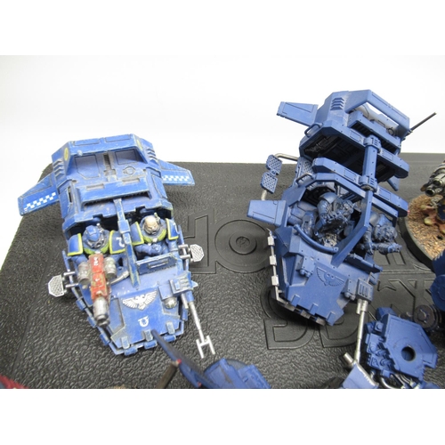 1437 - Warhammer 40k - Space Marine Bike and Ravenwing Bike Squads, 2 Space Marine Land Speeders, Space Mar... 