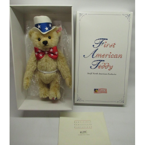 155 - Steiff The First American Teddy in blonde mohair with working growler mechanism, limited edition no.... 