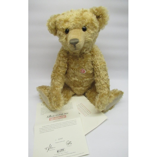 160 - Steiff Bärle PAB 1904 replica teddy bear in golden mohair, H43cm sitting, limited edition 3747/7000,... 