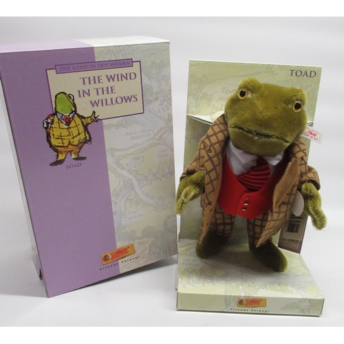 176 - Steiff Wind in the Willows Toad, H25cm, limited edition 2998/4000, Boxed