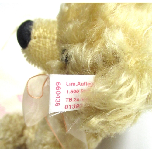 159 - Steiff Ocean 2002 teddy bear in white mohair, H30cm, limited edition 1158/1500, with dustbag and cer... 