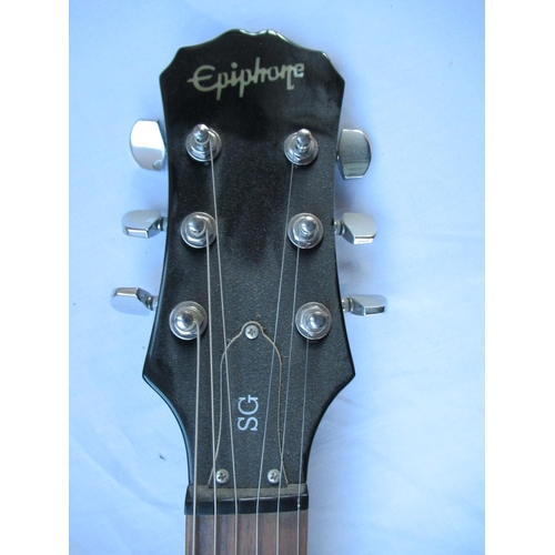 88 - Epiphone SG 6 string electric guitar, in ebony finish, made in Indonesia, model G-310/BK, serial no.... 