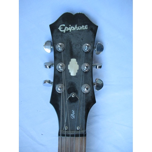 Epiphone dot 6 string electric guitar with vintage sunburst