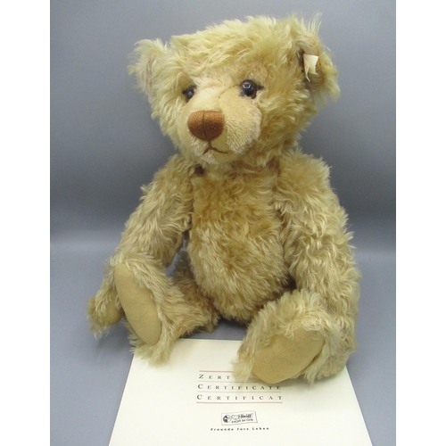 148 - Steiff Year 2000 Teddy Bear in blonde mohair and working growler mechanism, H43cm, limited edition n... 