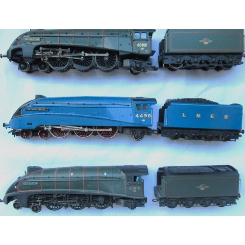 60 - 00 gauge - Hornby Golden Plover 60031 with tender, Sir Nigel Gresley 4498 with LNER tender, Quicksil... 