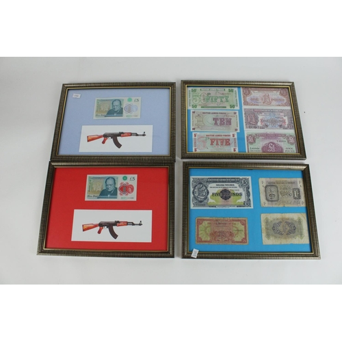 699 - Two 2015 UK Bank of England £5 bank notes with AK47 serial prefix, together with a selection of Brit... 