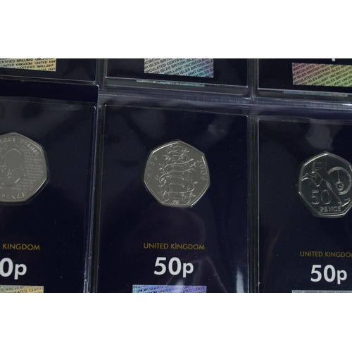 709 - '50th anniversary of the 50p' Change checker folder 2019 containing selecton of 2019 anniversary 50p... 