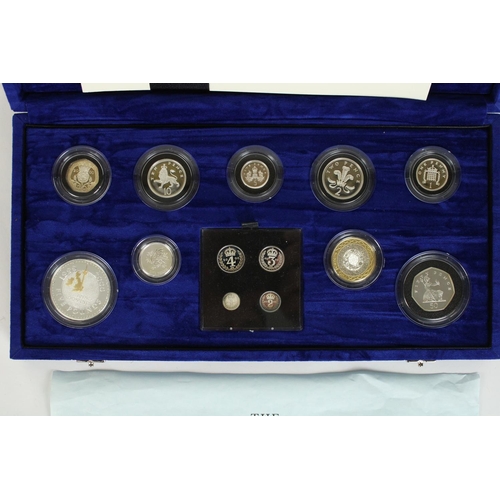 753 - Royal Mint UK Millenium Silver proof coin collection, encapsulated, complete with original Maundy se... 