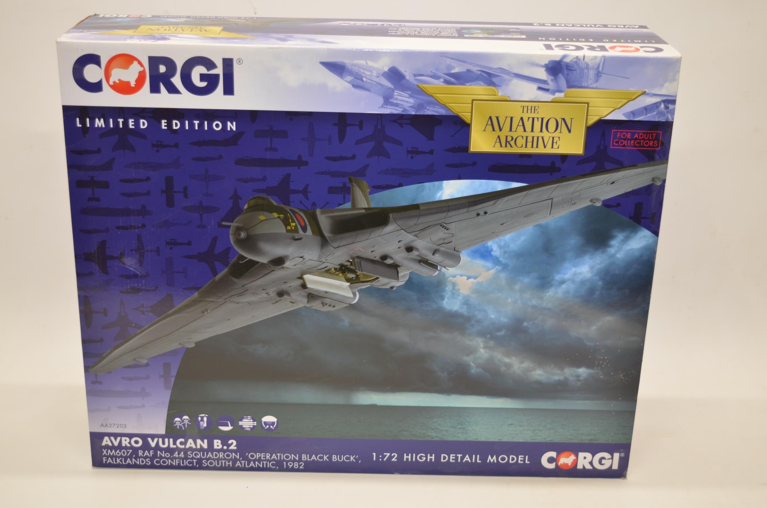 A boxed Corgi Aviation Archive 1/72 Avro Vulcan B2 XM607, 44