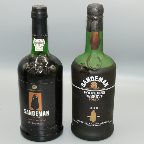 204 - Sanderman Founders Reserve Port 750ml and Sanderman Tawny Port 750ml (2)