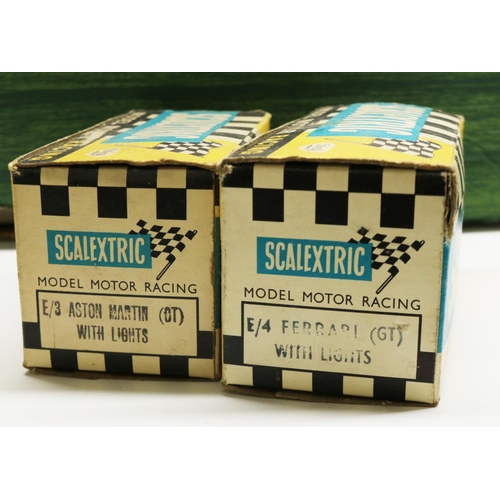 289 - Vintage Scalextric Model Motor Racing set with original box, and two Scalextric Minimodels vehicles:... 