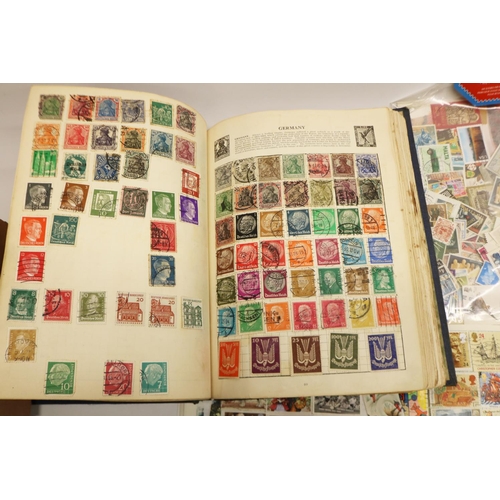 276 - Collection of world postage stamps: mounted used stamps in a 'Wanderer' stamp album, Stanley Gibbons... 