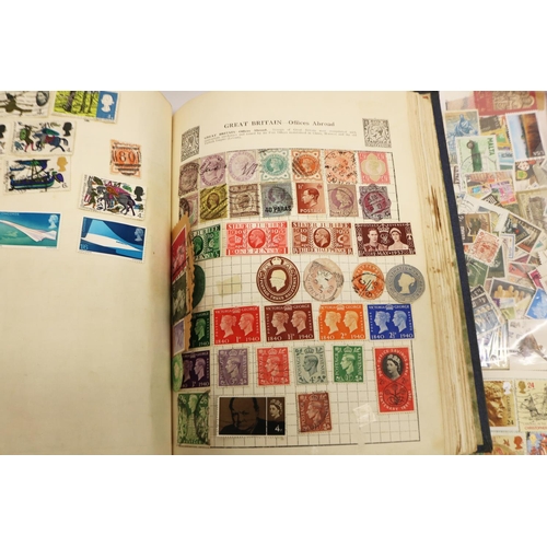 276 - Collection of world postage stamps: mounted used stamps in a 'Wanderer' stamp album, Stanley Gibbons... 