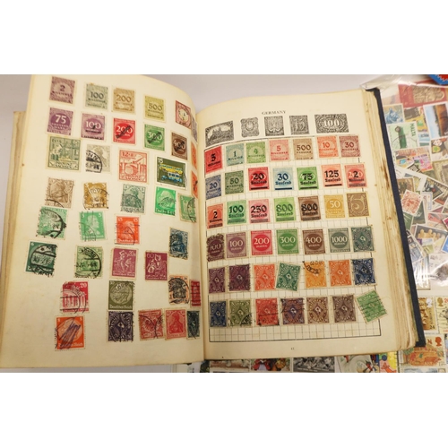 276 - Collection of world postage stamps: mounted used stamps in a 'Wanderer' stamp album, Stanley Gibbons... 