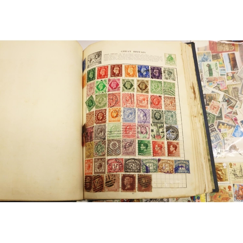 276 - Collection of world postage stamps: mounted used stamps in a 'Wanderer' stamp album, Stanley Gibbons... 